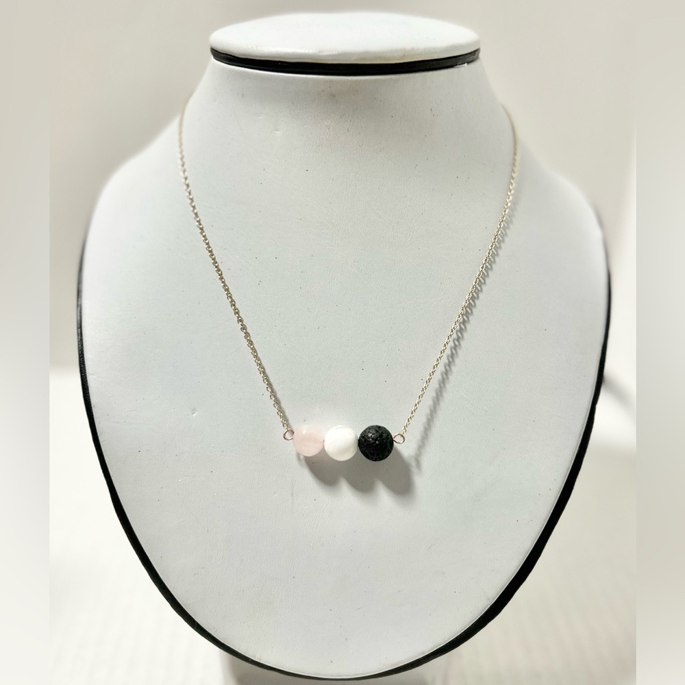 NWT Vitality Oil Diffuser Lava Stone  Necklace